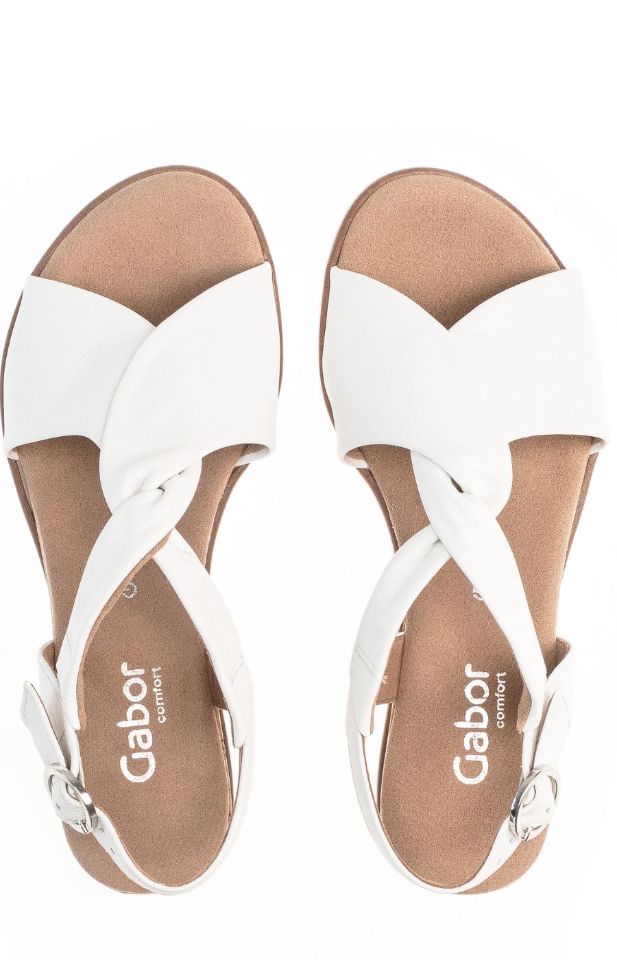 Gabor Twist Sandal in White  