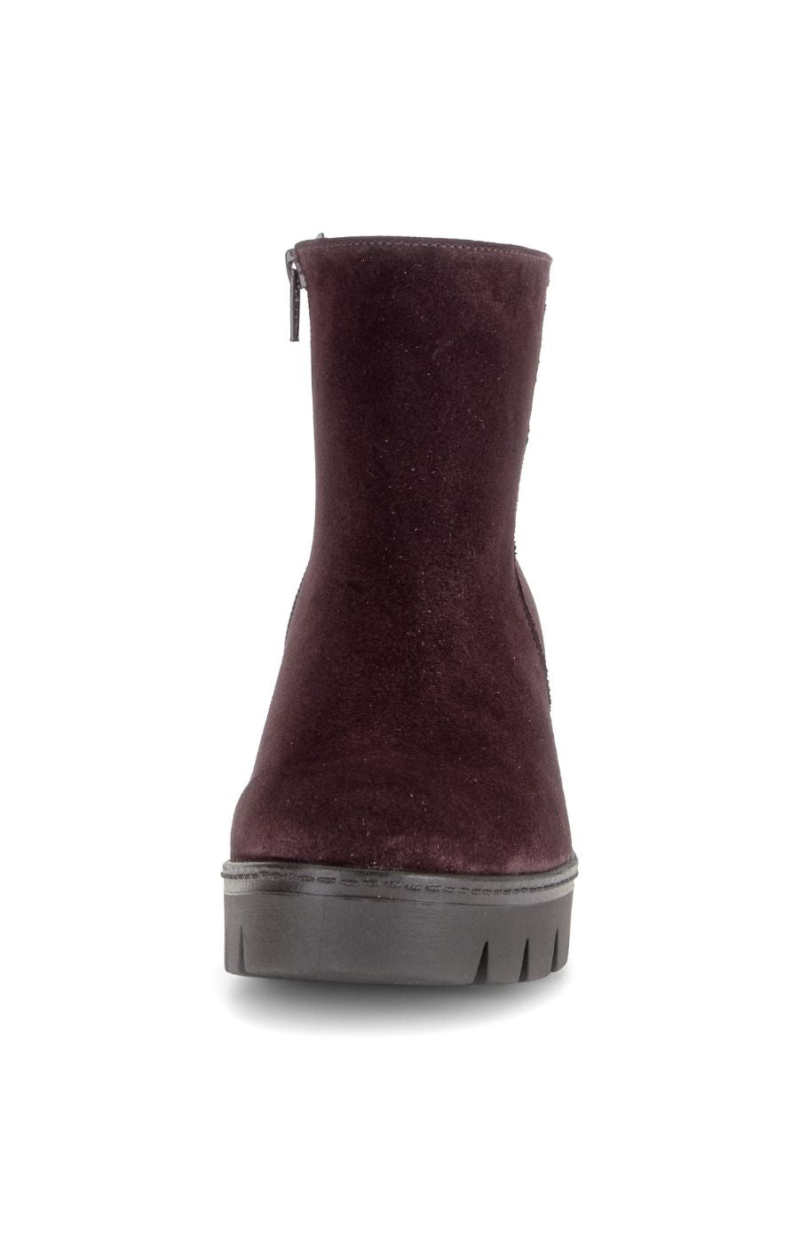 Gabor Wedge Heel Ankle Boots in Mulberry 