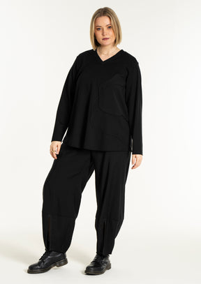 Gozzip Addison Blouse in Black