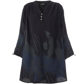Gozzip Violet Tunic in Black