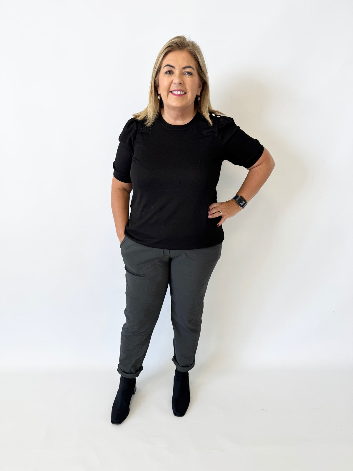 Grace Jogger in Charcoal