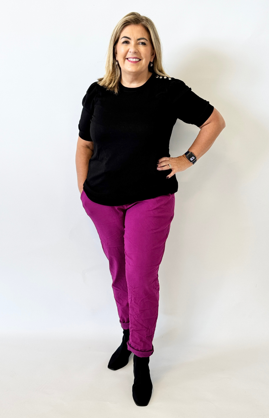 Grace Jogger in Magenta 