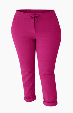 Magenta pants on a white background