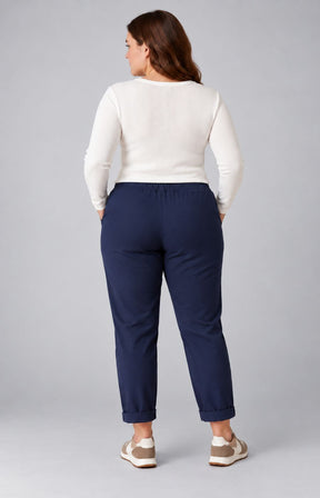Grace Jogger in Navy. This image was created using AI