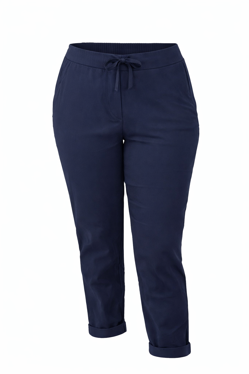 Navy jogger bottoms, on white back ground