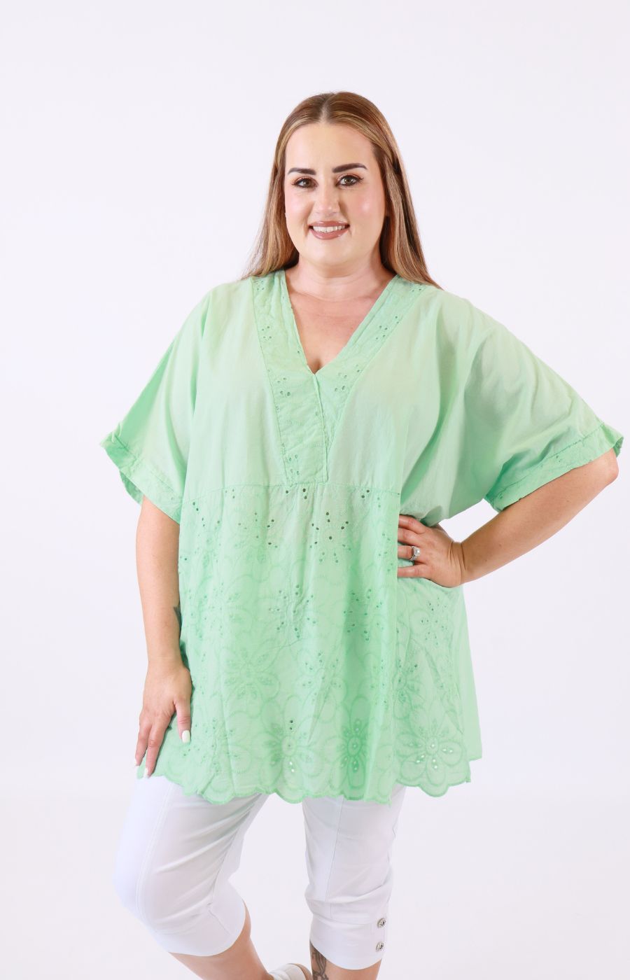 Hanna Blouse in Mint 