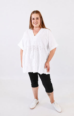 Hanna Blouse in White  