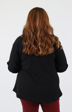 Heather Top in Black 