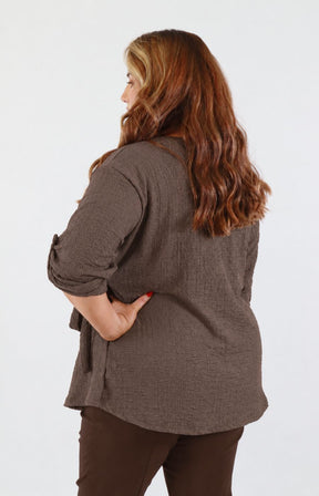 Heather Top in Brown 