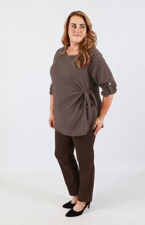 Heather Top in Brown 