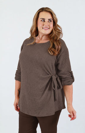 Heather Top in Brown 