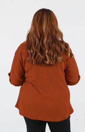Heather Top in Rust 