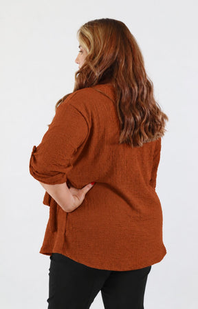 Heather Top in Rust 