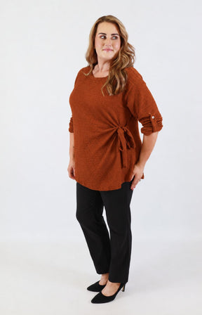 Heather Top in Rust 
