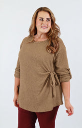 Heather Top in Tan 