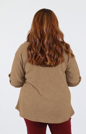 Heather Top in Tan 
