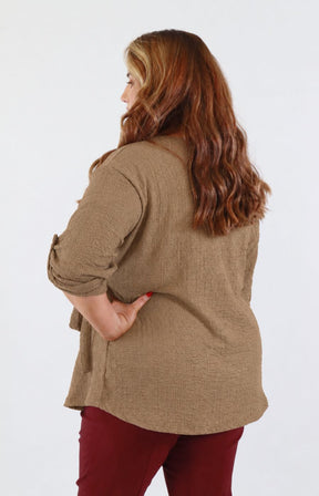 Heather Top in Tan 