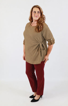 Heather Top in Tan 