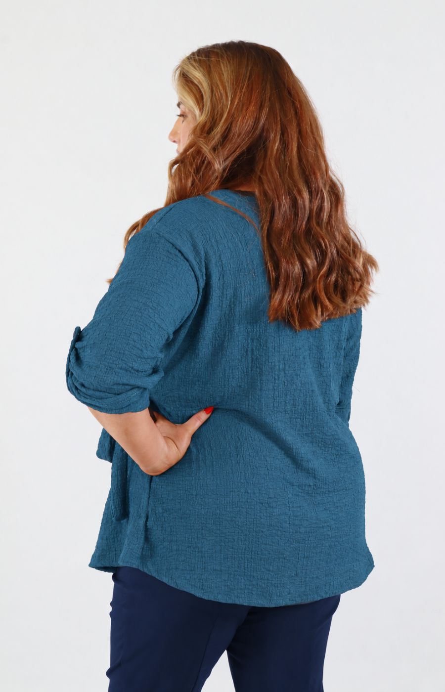 Heather Top in Teal 