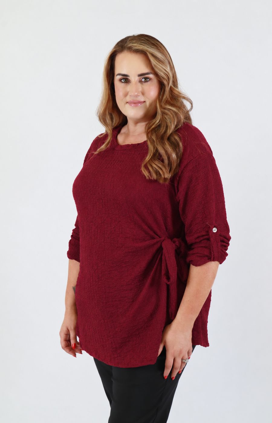 Heather Top in Wine 