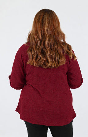 Heather Top in Wine 