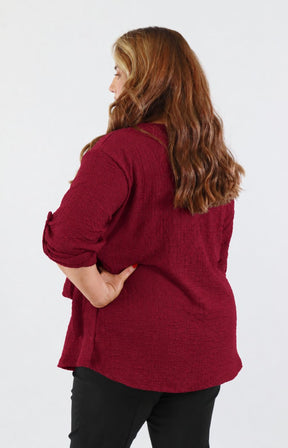 Heather Top in Wine 