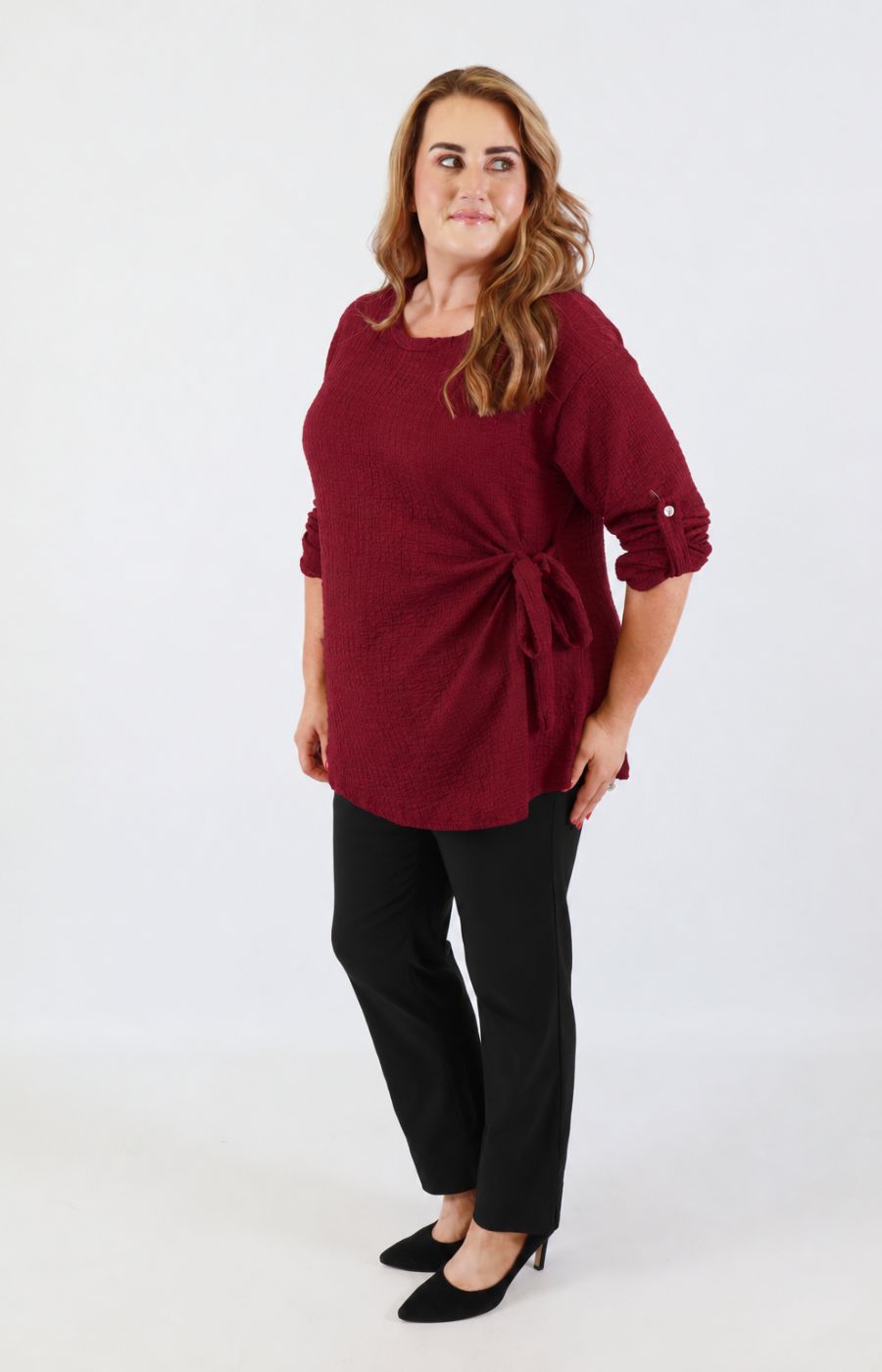 Heather Top in Wine 