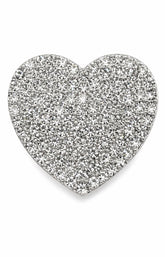 Heidi Heart Magnetic Brooch in Silver 