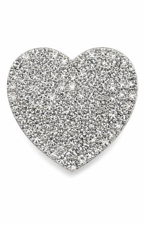 Heidi Heart Magnetic Brooch in Silver 
