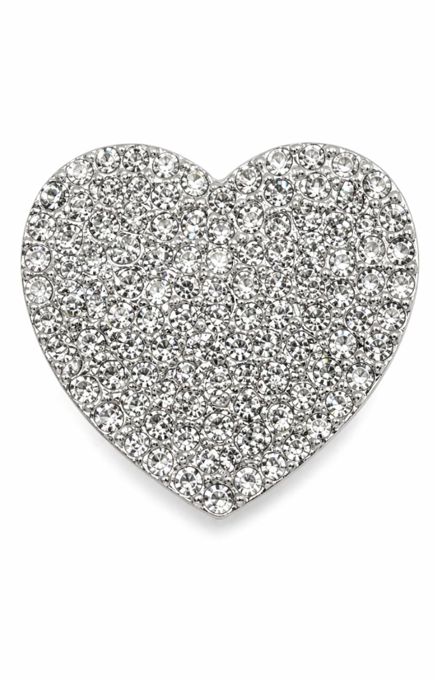 Heidi Heart Magnetic Brooch in Silver 