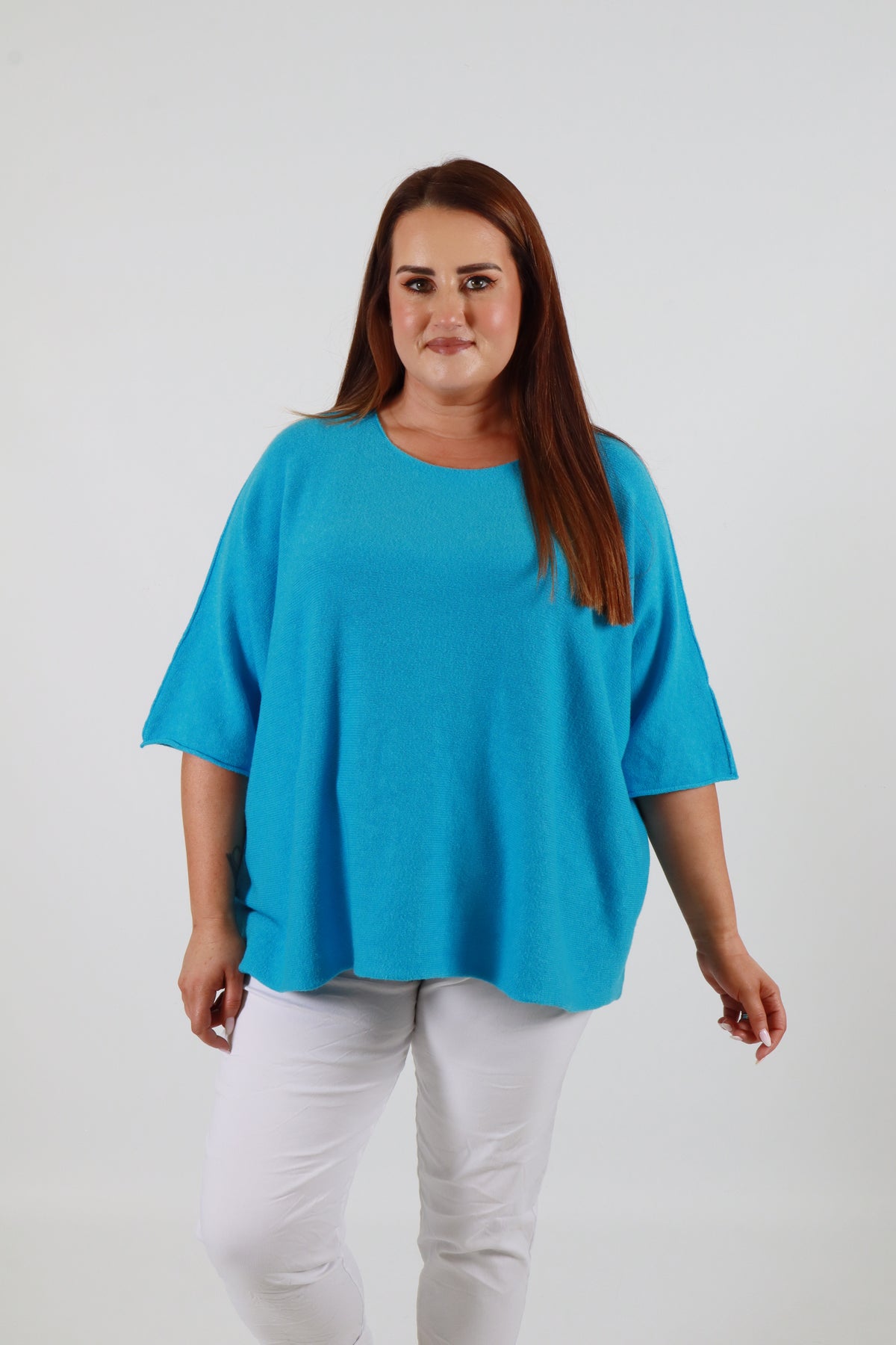 Heidi Knit Top in Blue 