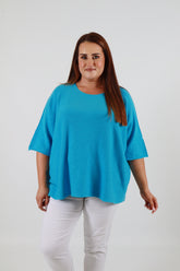 Heidi Knit Top in Blue 