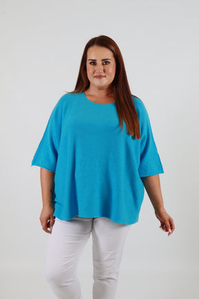 Heidi Knit Top in Blue 