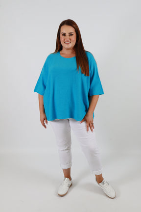 Heidi Knit Top in Blue 