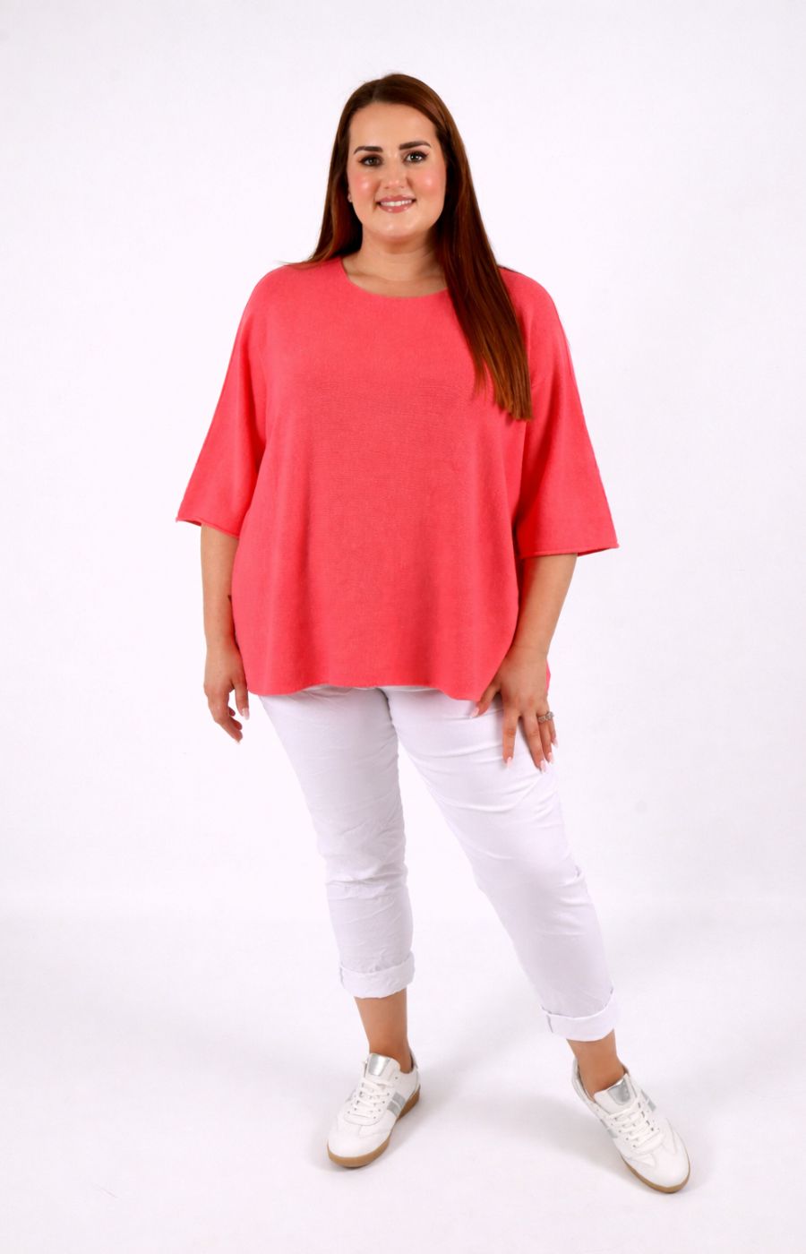 Heidi Knit Top in Coral 