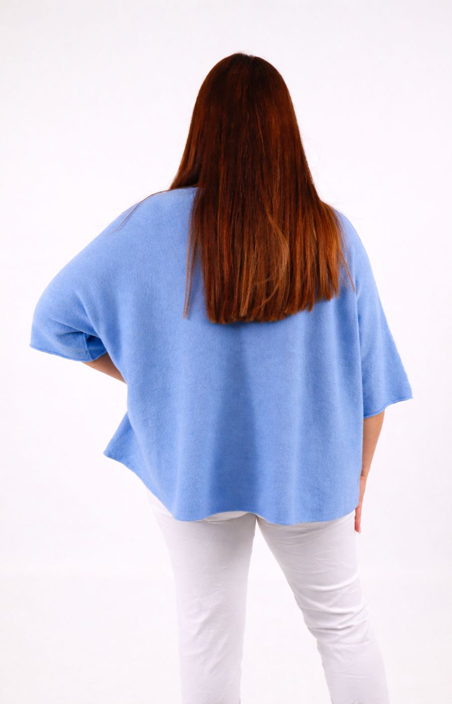 Heidi Knit Top in Cornflower Blue 