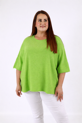 Heidi Knit Top in Lime 