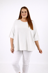 Heidi Knit Top in White 