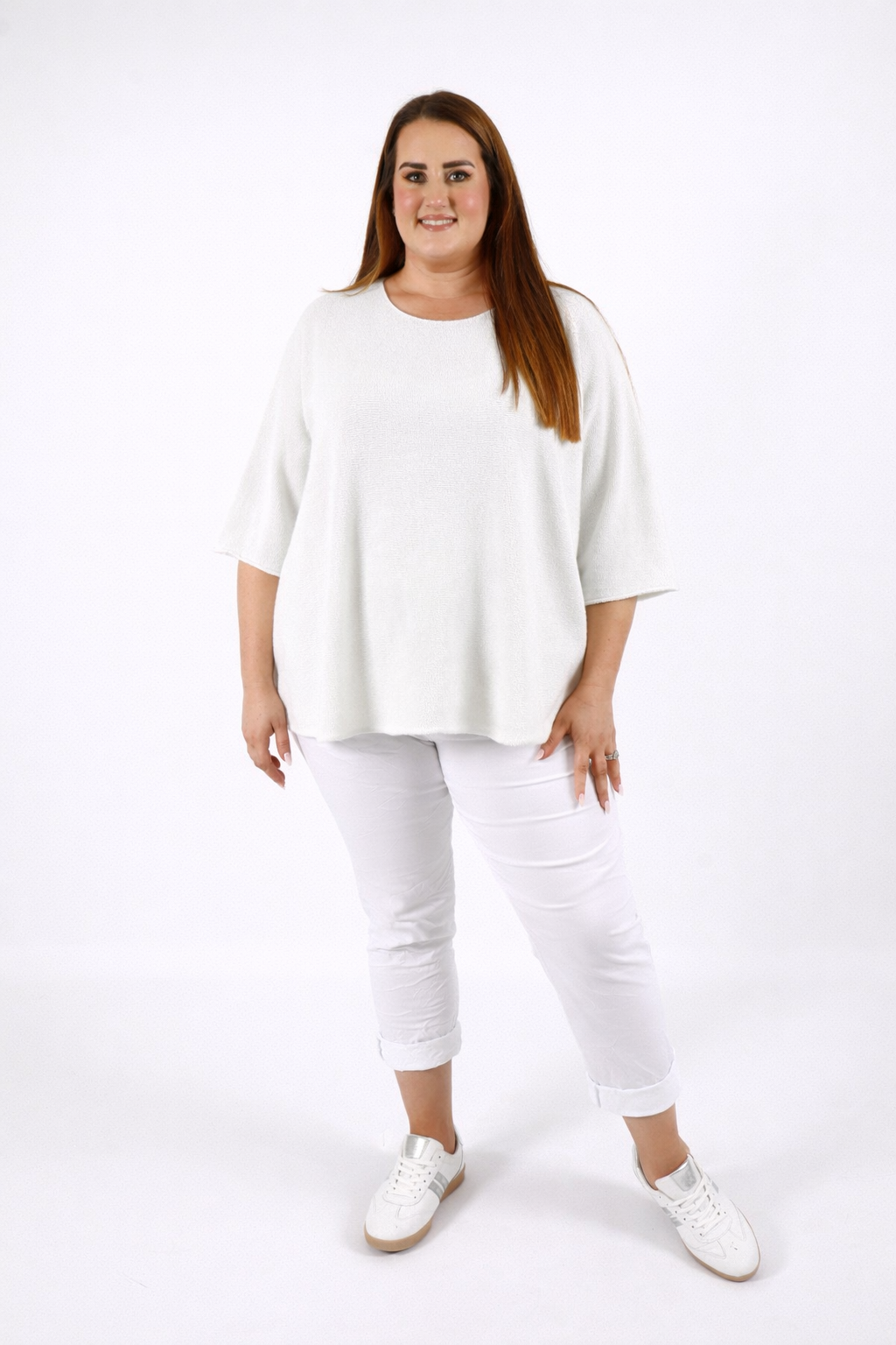 Heidi Knit Top in White 
