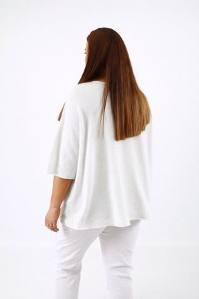 Heidi Knit Top in White 