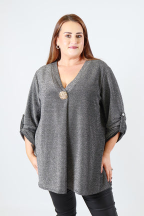 Holly Blouse in Silver