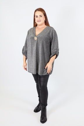 Holly Blouse in Silver