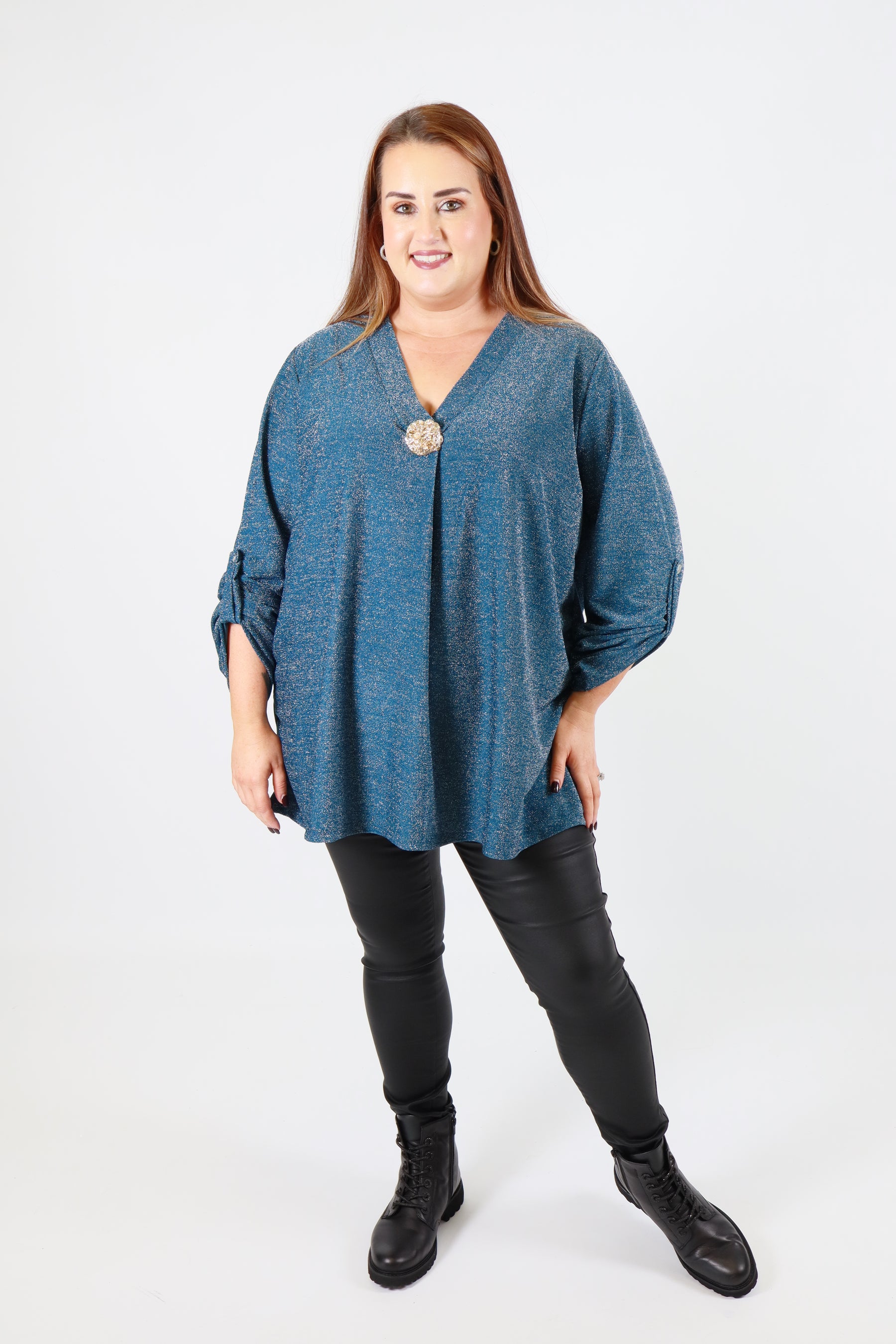 Holly Blouse in Teal