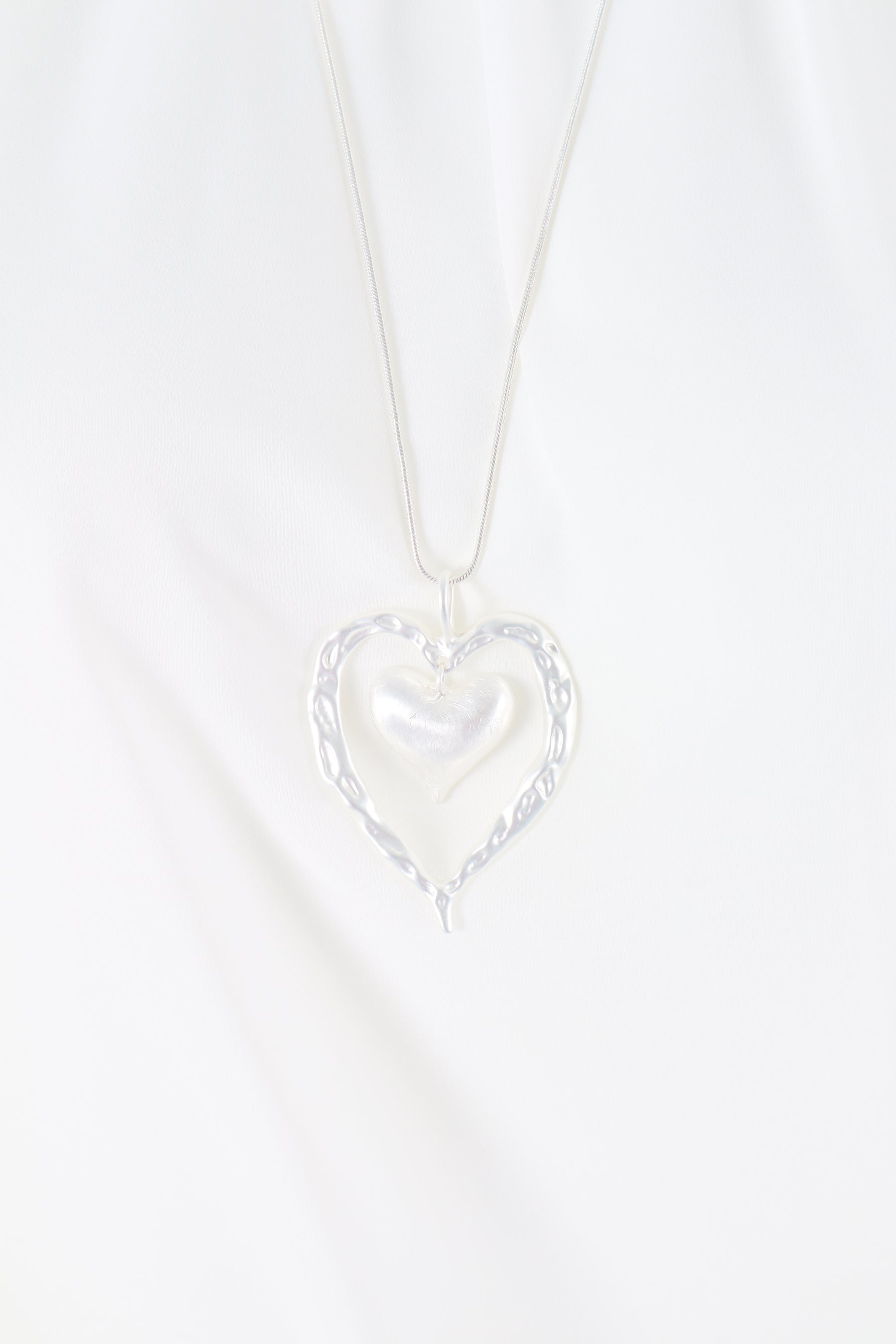 Hope Heart Necklace in Silver