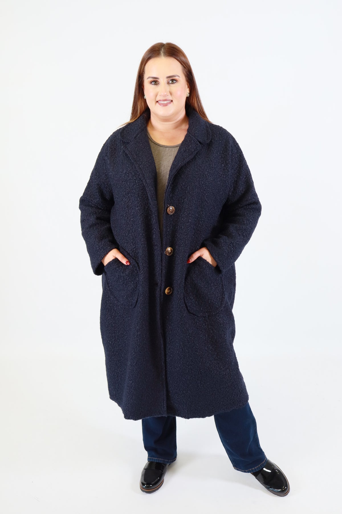 Opal Coat in Navy