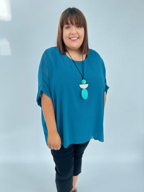 Alice Blouse in Teal