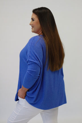 Orla Knit Top in Blue