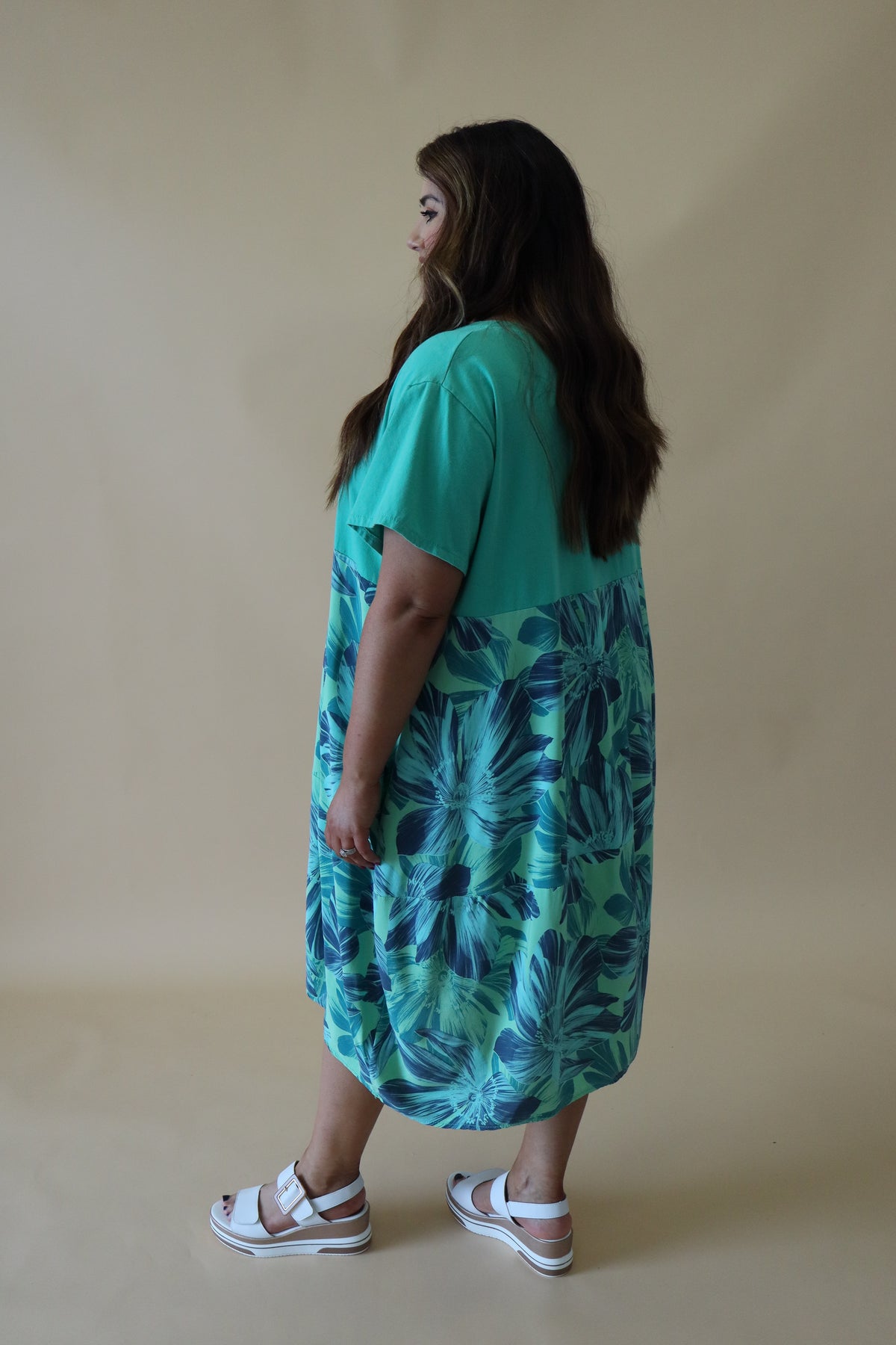 Gianni Floral Dress in Green