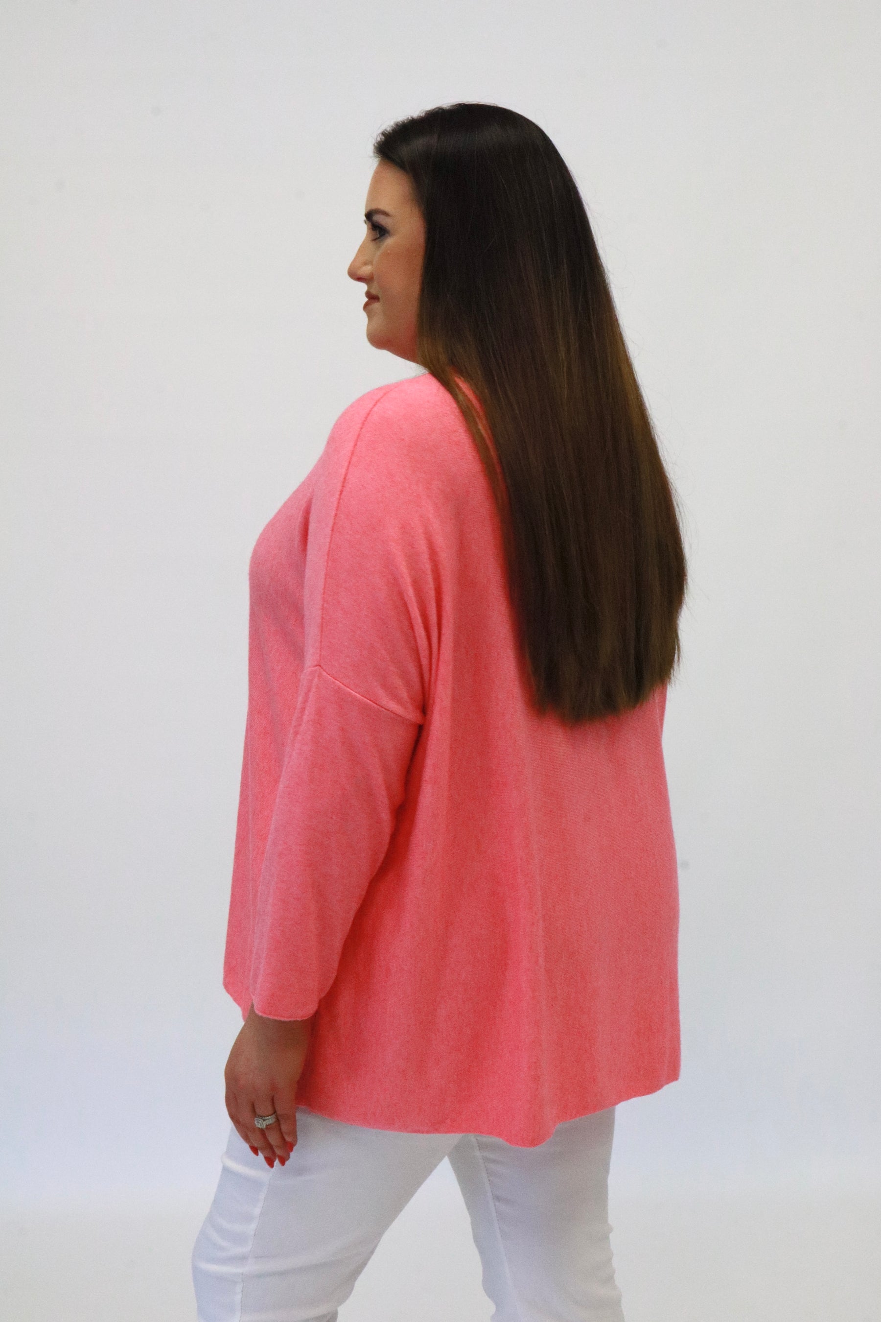 Orla Knit Top in Coral