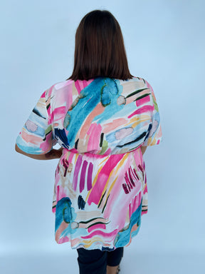 Jackie Wrap Blouse in Pink